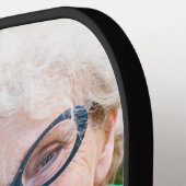 Oma Stelde Zwarte Moderne Script Foto Op Pickleball Paddle (Links Detail)