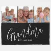 Oma Sticht Modern Schrift Modern 3 Foto Fleece Deken (Voorkant (Horizontaal))