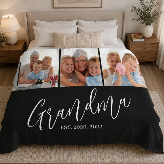 Oma Sticht Modern Schrift Modern 3 Foto Fleece Deken