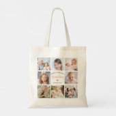 Oma Stijlvolle foto collage roze hart Tote Bag (Achterkant)