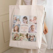 Oma Stijlvolle foto collage roze hart Tote Bag
