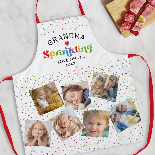 Oma strooit met liefde foto schort