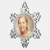 Oma Sylvia Huerta Tin Sneeuwvlok Ornament (Rechts)