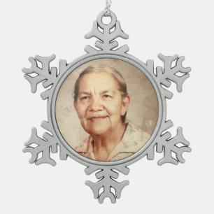 Oma Sylvia Huerta Tin Sneeuwvlok Ornament