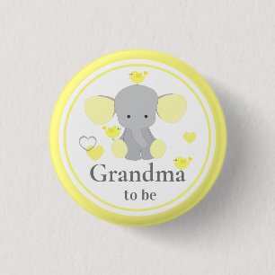 Oma te worden baby jongen meisje douche olifant ronde button 3,2 cm