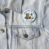 Oma te zijn, Het is een jongen, Baby shower Button (In situ)