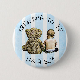 Oma te zijn, Het is een jongen, Baby shower Button