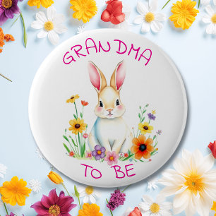 Oma te zijn   Woodland Creatures Baby shower Ronde Button 5,7 Cm