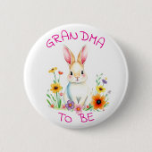 Oma te zijn | Woodland Creatures Baby shower Ronde Button 5,7 Cm (Voorkant)
