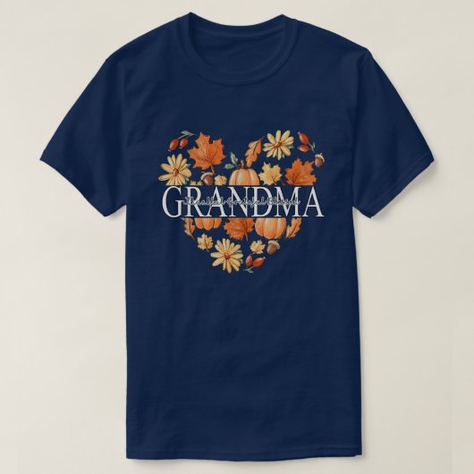 Oma Thankful Grateful Blessed Hallo Herfst Autum T-shirt (Design voorkant)