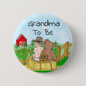 Oma to be Boy's Baby shower Ronde Button 5,7 Cm (Voorkant)