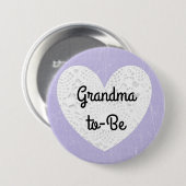Oma-to-be lavendel Button voor Baby shower (Voorkant /achterkant)