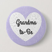 Oma-to-be lavendel Button voor Baby shower (Voorkant)