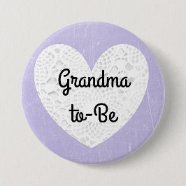Oma-to-be lavendel Button voor Baby shower