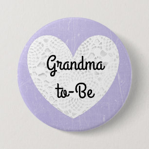 Oma-to-be lavendel Button voor Baby shower