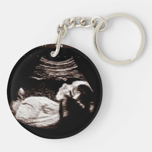 Oma to be, Zwangerschap Aankondiging Ultrageluid Sleutelhanger (Achterkant)