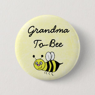 Oma-to-Bee Baby shower Mama Pin Ronde Button 5,7 Cm