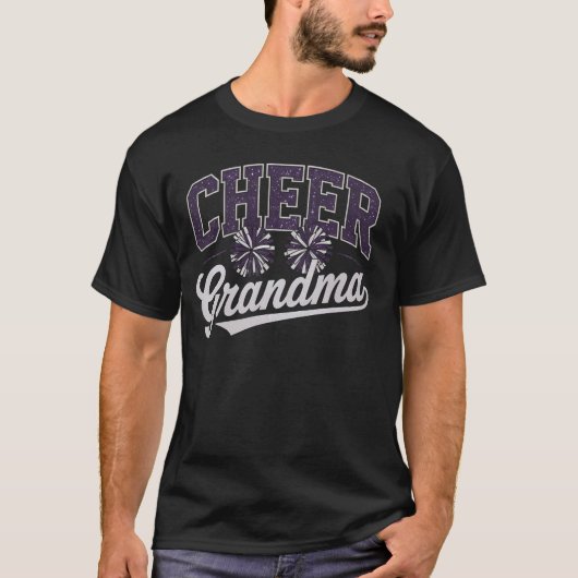 Oma toejuichen Cheerleader Grootouder Aanmoedigen T-shirt (Voorkant)