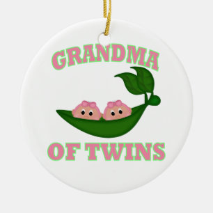 Oma tot Twin Girls Keramisch Ornament