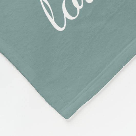 Oma Tree, 10 Names & Dates, wit op blauw Fleece Deken (Hoek)