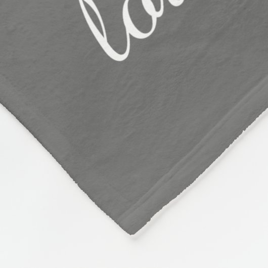 Oma Tree, 8 Names & Dates, wit op grijs Fleece Deken (Hoek)