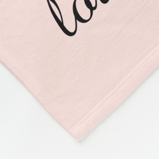 Oma Tree, 8 Names & Dates, zwart op roze Fleece Deken (Hoek)