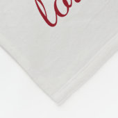 Oma Tree (harten) Rood op grijs 10 namen en data Fleece Deken (Hoek)