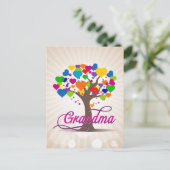 Oma Tree of Life Hearts Briefkaart (Staand voorkant)