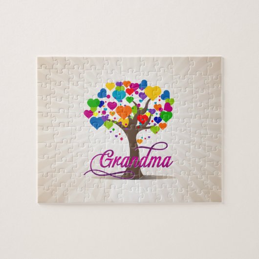Oma Tree of Life Hearts Legpuzzel (Horizontaal)