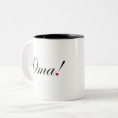 Oma! Tweekleurige Koffiemok (Voorkant links)