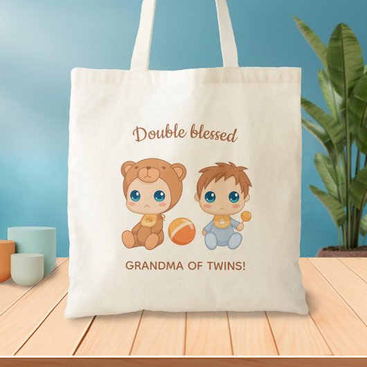 Oma Twins Baby Boy Beer Jumpsuit Tote Bag