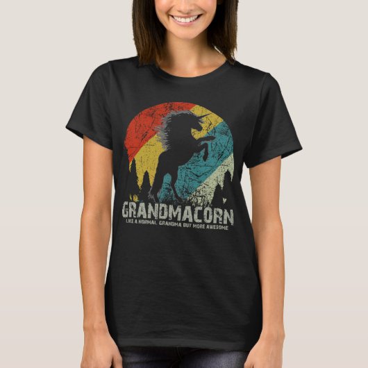 oma unicorn vintage t-shirt (Voorkant)