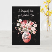 Oma Valentijnsdag boeket van liefde Kaart (Gele Bloem)