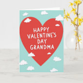 Oma Valentijnsdag Hart Kaart (Gele Bloem)