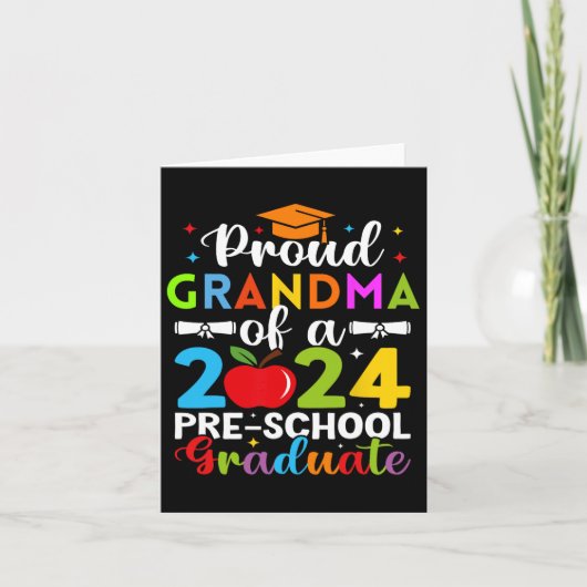 Oma van 2024 Pre-school Afstuderen Afstuderen Pre Kaart (Voorkant)