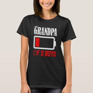 Oma van 2 Jongens Twee Zonen Vaderdag Verjaardag G T-shirt