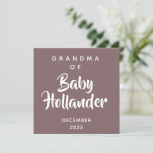 Oma van baby zwangerschapsaankondiging kaart