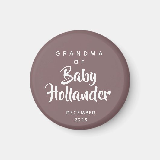 Oma van baby zwangerschapsaankondiging magneet (Voorkant)