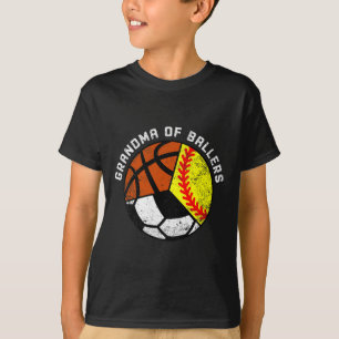 Oma van Ballers Fun Softbal Voetbal Basketbal T-shirt