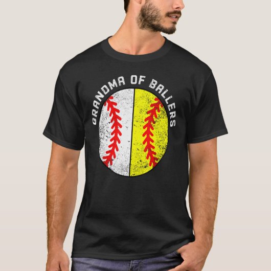 oma van Ballers honkbal T-shirt (Voorkant)