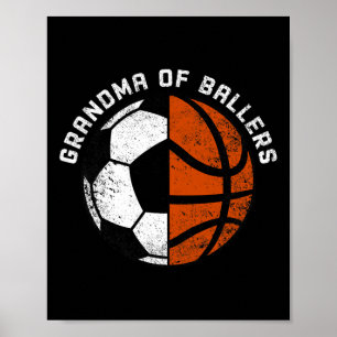 Oma van ballers leuk voetbal basketbal oma poster