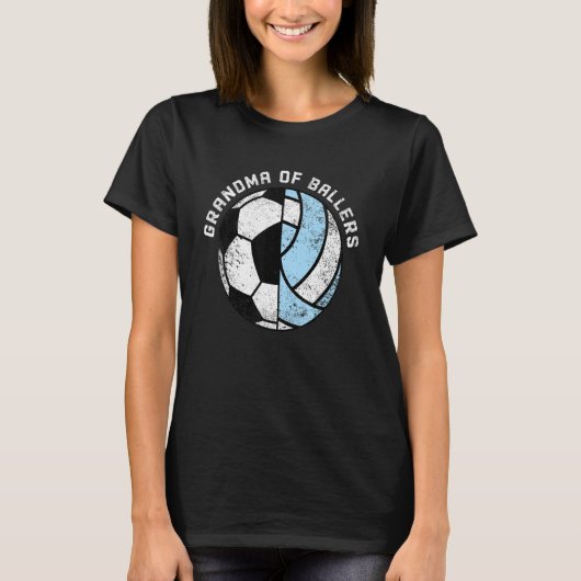 Oma van Ballers Soccer Volleyball Grandma T-shirt (Voorkant)
