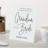 Oma van bruid Memorial Gereserveerde Stoel Bruilof Reclamebord Met Voetstuk (Insitu)