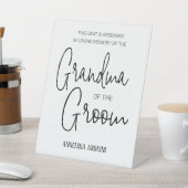 Oma van bruidegom Memorial Gereserveerde Stoel Bru Reclamebord Met Voetstuk (Insitu)