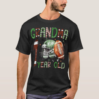 Oma van de 1 jaar oude voetbal 1e verjaardag t-shirt