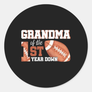 Oma van de 1-jarige verjaardag voetbal 1e jaar ronde sticker