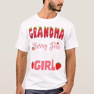 Oma van de Berry Eerste Verjaardag van Meisje Stra T-shirt