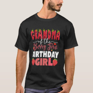Oma van de Berry Eerste Verjaardag van Meisje Stra T-shirt