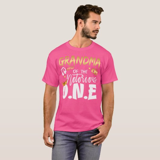 Oma van de beruchte One Old School 1st Hip Ho T-shirt (Voorkant volledig)