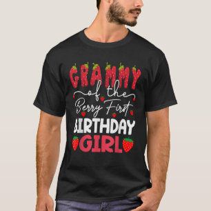 Oma van de bes eerste verjaardag meisje aardbei t-shirt